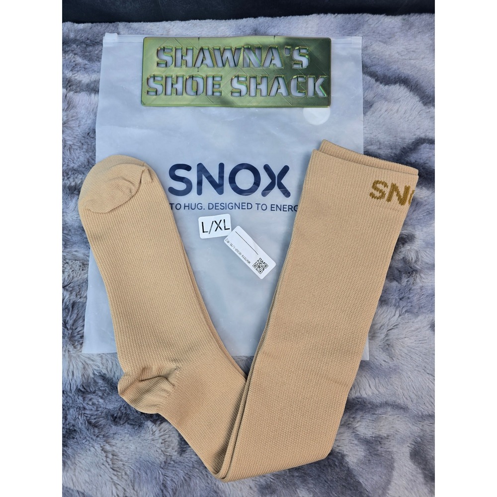 NWT SNOX Compression Socks beige Knee High Women L/XL